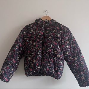 Old Navy Girls Flower Puffer coat